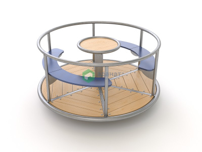 Карусель со спинкой 1540х1540х720мм
