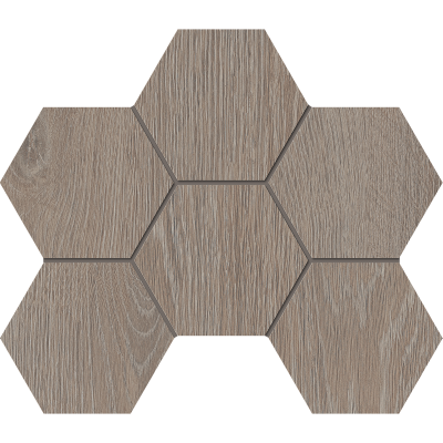 Мозаика KRAFT WOOD KW02 Hexagon 250x285 мм структур.