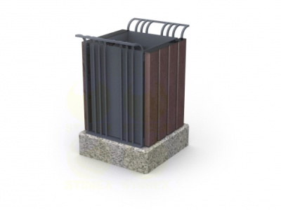 Урна для мусора уличная U12 500x400x750 мм натуральный гранит