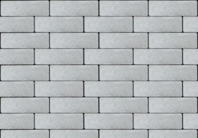Тротуарная плитка Паркет белый, гладкая 