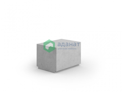 Скамья Багдад 700 без настила - серый гладкий 700х500х485мм Бетон.