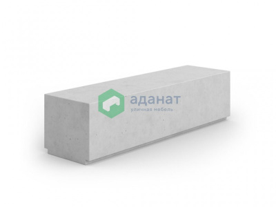 Скамья Багдад 1800 без настила - серый гладкий 1800х500х485мм Бетон.