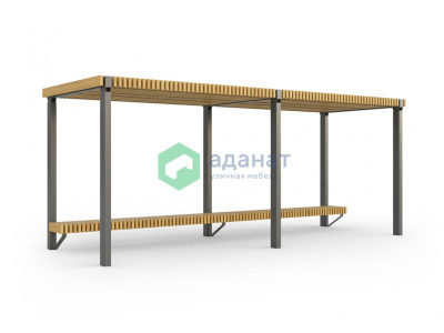 Пергола Радуга 4300х3000х2600мм Металл: сталь, порошковая окраска Древесина: сосна. Покрытие: светлы