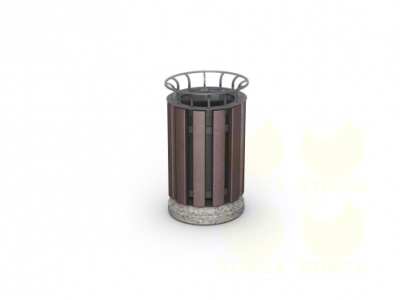 Урна для мусора уличная U11 серия "Старый Петербург" 450x450x750 мм натуральный гранит