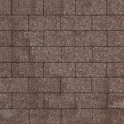 Тротуарная плитка Прямоугольник Лайн Коричневый,  бассировка