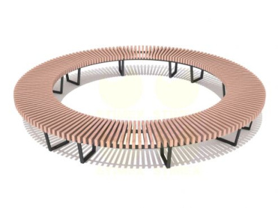 Скамья радиусная С757Р 3500x3500x440 мм