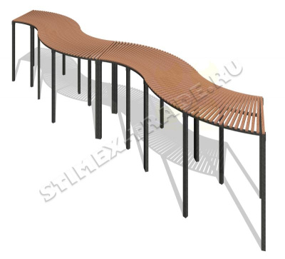 Пергола PG9 Змейка (4 секц.) 12000х2300х2370 мм