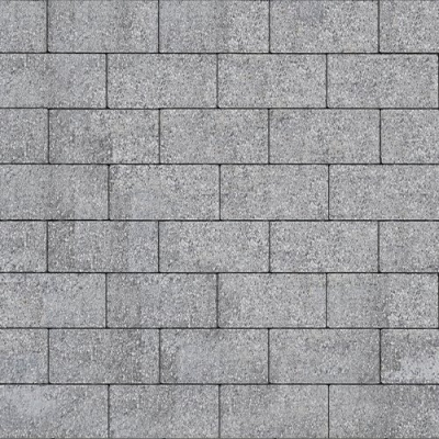 Тротуарная плитка Прямоугольник Лайн Серый,  бассировка