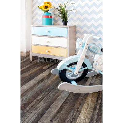 Кварц-виниловая плитка ЕСО 5-11 Орех Состаренный 1219,2×184,15х2mm, 34 класс