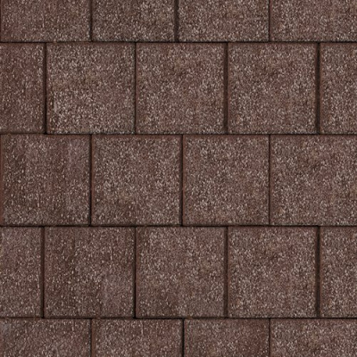 Тротуарная плитка Квадрат большой, коричневый, бассировка 