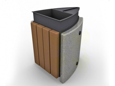 Урна для мусора уличная U10B 600x590x720 мм натуральный гранит