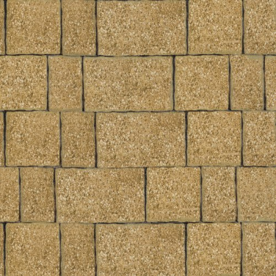 Тротуарная плитка Старый город, Желтый, бассировка