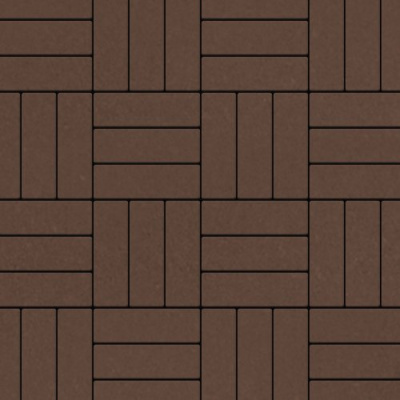 Тротуарная плитка Паркет коричневый, гладкая 