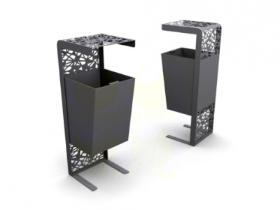 Урна металлическая для мусора уличная 380x350x1030 мм