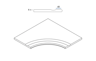 ОРОБИКО БОРT.60X60 С ВЫЕМКОЙ УГЛ.ЗАКР.30