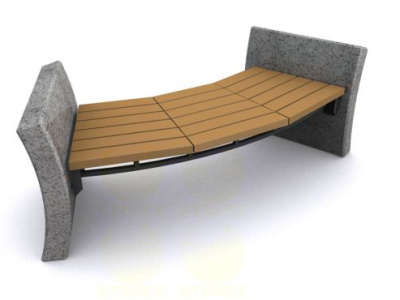 Софа парковая уличная с бетонными боковинами 1800x770x650 мм  
