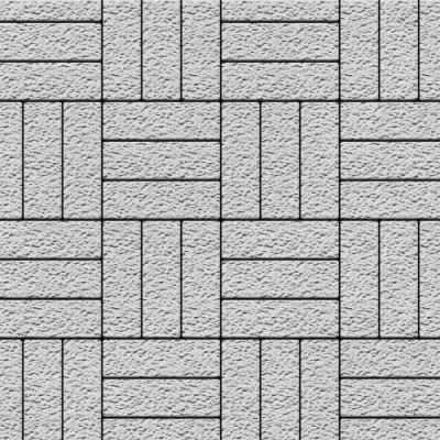 Тротуарная плитка Паркет белый, бассировка 