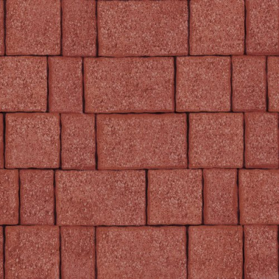 Тротуарная плитка Старый город, Красный, бассировка