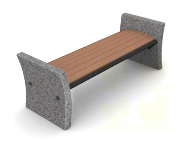 Софа парковая уличная S1 1770x650x650 мм архитектурный бетон