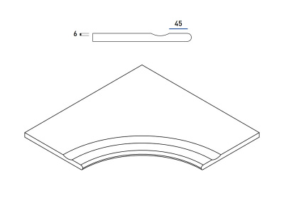 ТИТАНИО БОРT.60X60 С ВЫЕМ.УГЛ.ЗАКР.30