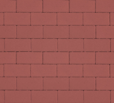 Тротуарная плитка Прямоугольник Лайн Красный, гладкая