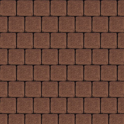 Тротуарная плитка Квадрат малый, коричневый, бассировка 