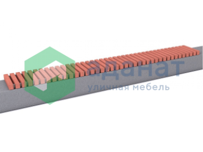 Настил на подпорную доску 500мм Металл: сталь, порошковая окраска Древесина: сосна. Покрытие: светлы