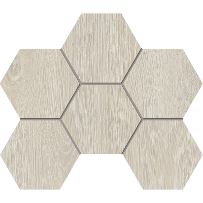 Мозаика KRAFT WOOD KW00 Hexagon 250x285 мм структур.