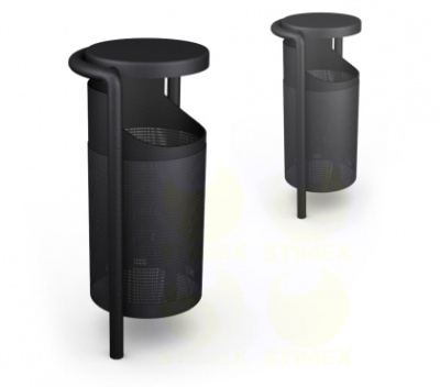 Урна металлическая для мусора уличная U106 405х430х1280 мм