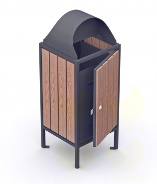 Урна металлическая для мусора уличная U1M7 400x360x955 мм