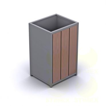 Металлическая урна для мусора уличная U501 430x430x700 мм