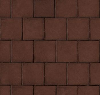 Тротуарная плитка Квадрат большой, коричневый, гладкая 