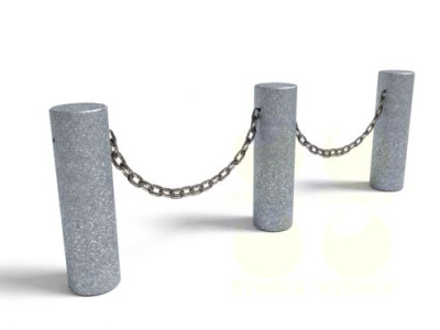 Столбик парковочный SDP35 (СДП35) из архитектурного бетона 200x200x700 мм