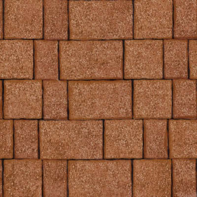 Тротуарная плитка Старый город, Оранжевый, бассировка
