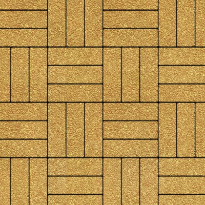 Тротуарная плитка Паркет желтый, native 