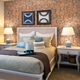 Пробковое настенное покрытие Wall Design Monte Blue 600х300х3 мм 