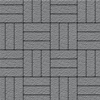 Тротуарная плитка Паркет серый, бассировка 