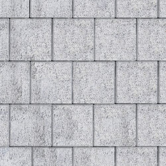 Тротуарная плитка Квадрат большой, белый, бассировка 