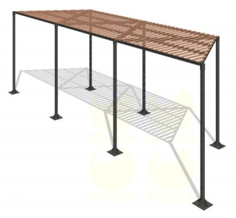 Пергола PG11 Стандарт (5 секц.) 7700х2300х2600 мм