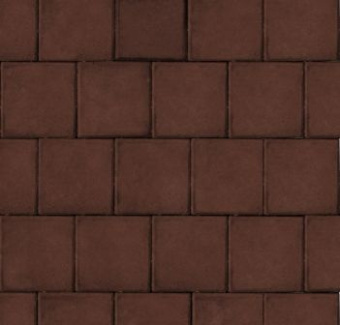 Тротуарная плитка Квадрат большой, коричневый, гладкая 