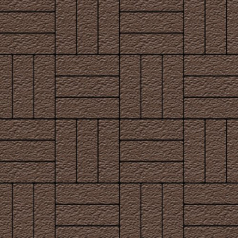 Тротуарная плитка Паркет коричневый, бассировка 