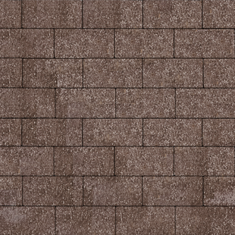 Тротуарная плитка Прямоугольник Лайн Коричневый,  бассировка