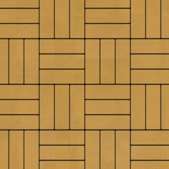 Тротуарная плитка Паркет желтый, гладкая 