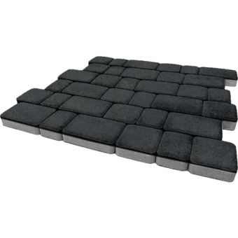 Тротуарная плитка Инсбрук Альт Ориджинал, Моноцвет Стандарт Черный, 172*115,115*115