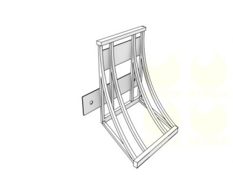 Металлическая навесная велопарковка В704 580х365х685 мм