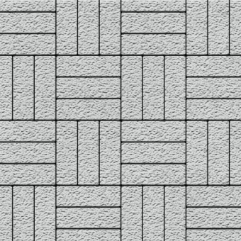 Тротуарная плитка Паркет белый, бассировка 