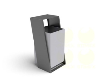 Металлическая урна для мусора уличная U255 360x380x700 мм