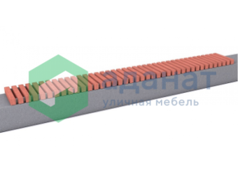 Настил на подпорную доску 500мм Металл: сталь, порошковая окраска Древесина: сосна. Покрытие: светлы