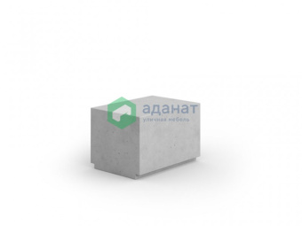 Скамья Багдад 700 без настила - серый гладкий 700х500х485мм Бетон.