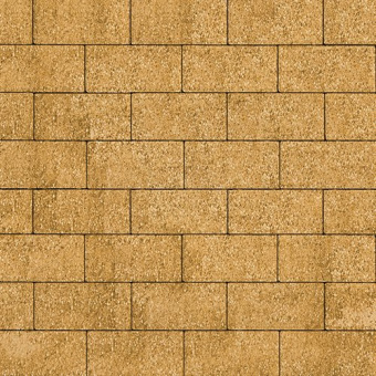 Тротуарная плитка Прямоугольник Лайн Желтый,  бассировка